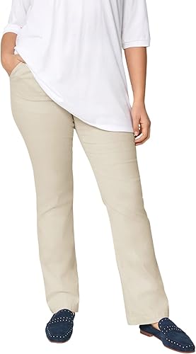 Ellos Pantalones chinos elásticos clásicos de talla grande para mujer