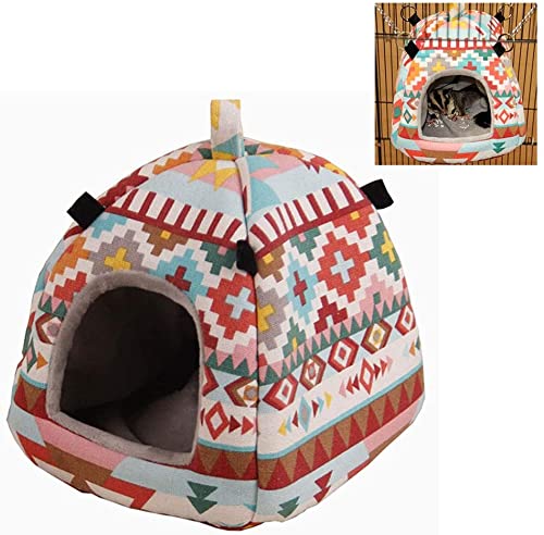 Image of Litewoo Bird Nest Hammock Tent Bed Toy for Parakeet Cockatiel Conure Cockatoo African Grey Amazon Budgie Lovebird Finch Canary Small Medium Parrot Hamster Rat Chinchilla Cage Perch