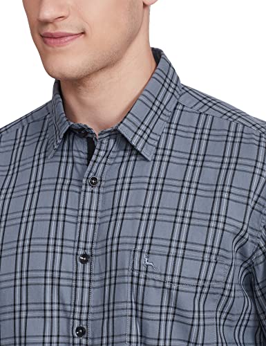 Image of Parx Men's Checkered Slim Fit Shirt