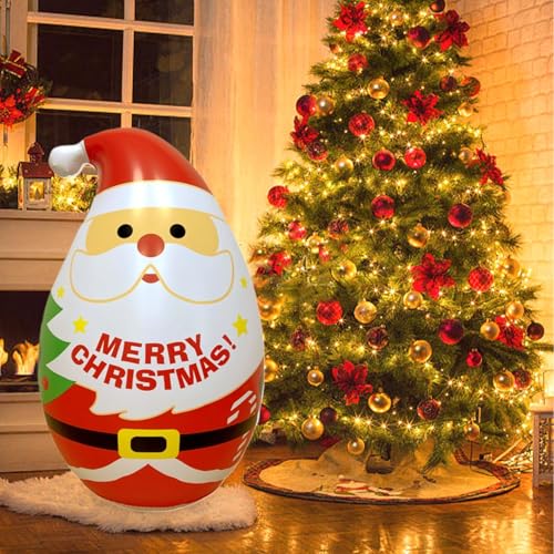 Père Noël gonflable extérieur géant et résistant pour habiller la pelouse - 3