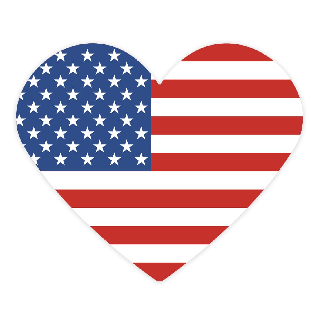 Andaz Press 75 Pack 4th of July Stickers, Heart Shaped American Flag Fourth of July Stickers, USA Patriotic Sticker for Party Favors Memorial Day