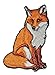 Produktbild Bügelbild - Fuchs - 5 cm * 7,5 cm - Aufnäher Applikation - gestickter Flicken - Füchse Waldtier orange Waldtiere Reinecke Tier Tiere Rotfuchs