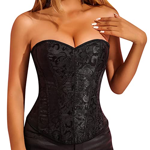 Amazon.com: Women's Corset Top Sexy Bustier Satin Corset