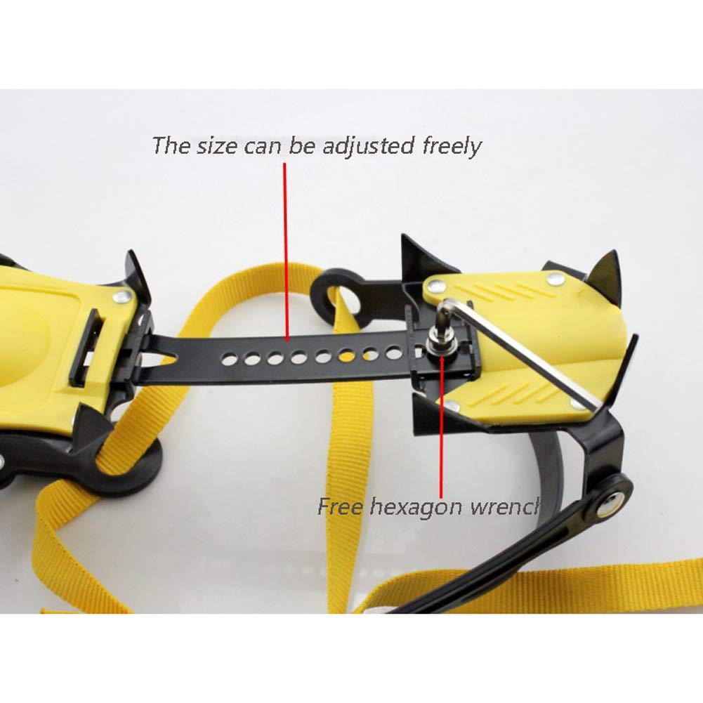 LANGWEI Crampons De Traction pour La Randonnée, Crampons Antidérapants 10 Dixièmes Crampons Crampons À Glace Poignées De Neige avec Pochette De Rangement pour l'escalade sur Neige en Plein Air