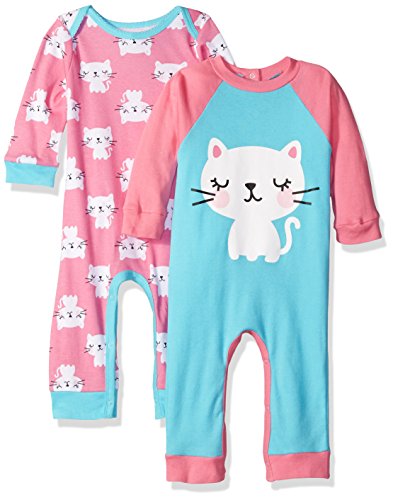 Gerber Baby Girls' 2 Pack Coveralls