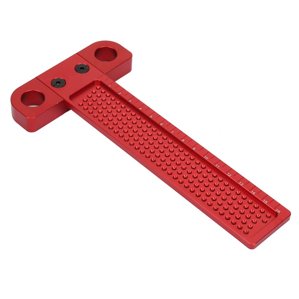 Règle carrée de type T pour le travail du bois en alliage d'aluminium Outil de marquage de menuiserie pour les amateurs de bricolage du bois T160 T260 en option (T-160)