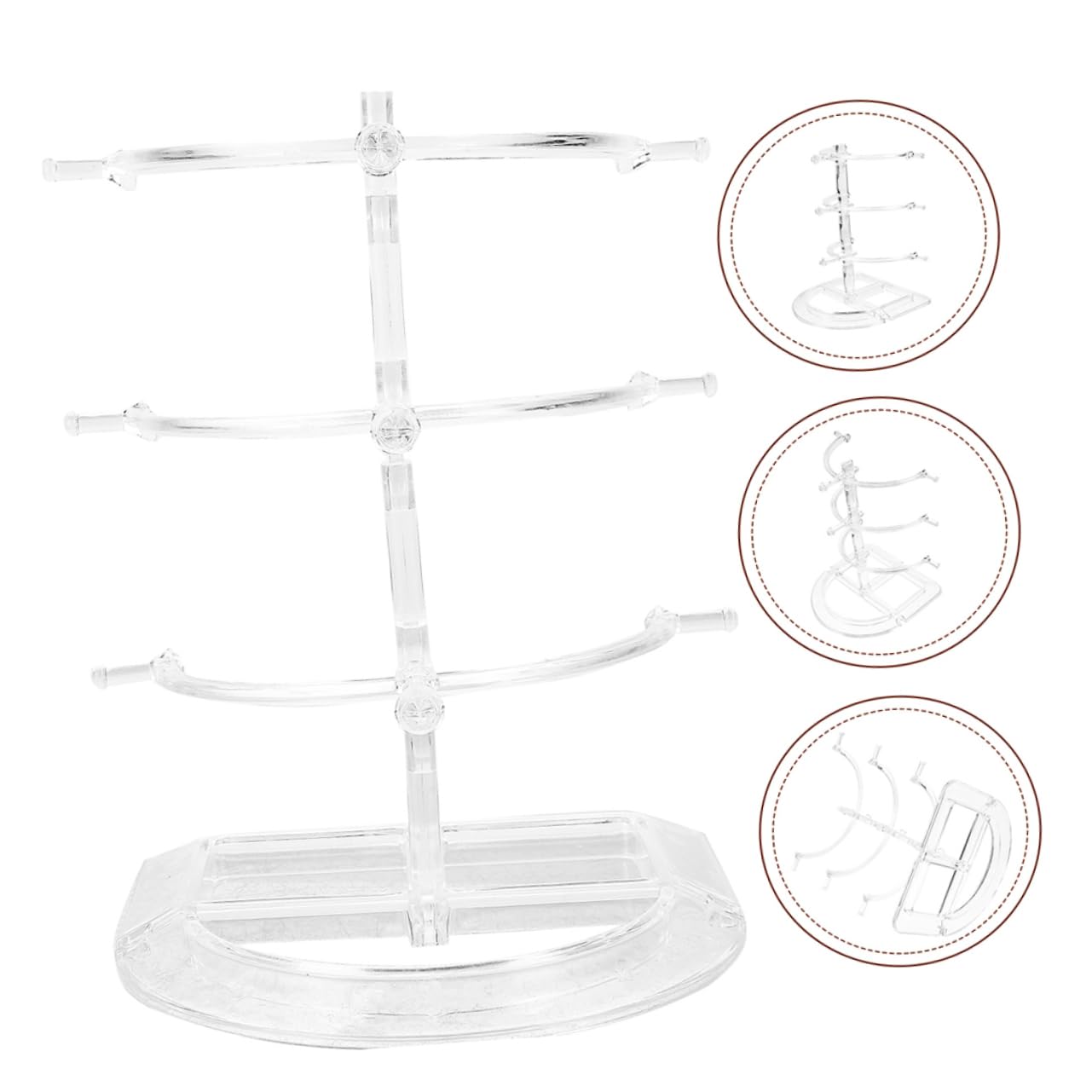 IMIKEYA 6 Stk Brillenständer Mehrschichtiger Brillenhalter brillen aufbewahren brillenregal brillenablage sonnenbrillenhalter Brillen-Organizer-Ständer Brillenhalter stehen p.s Transparent