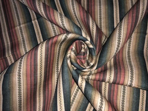 Tissu 100% lin de qualité supérieure à rayures multicolores pour haute couture