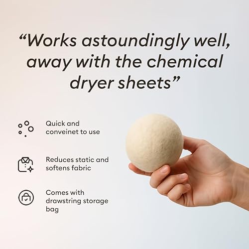 Miniatura 6 de Bolas de secado de cáñamo natural, 5 veces más absorbentes que la lana, sin crueldad, hipoalergénicas y ecológicas, reducen las arrugas de la ropa y