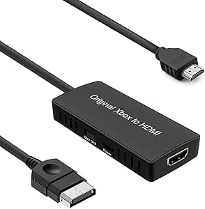 HD Link Cable for Original Xbox Original Xbox HDMI Converter Automatically Detects and Converts YPbPr Component Signal to 480i/720p Output（100% Improved Picture Quality）
