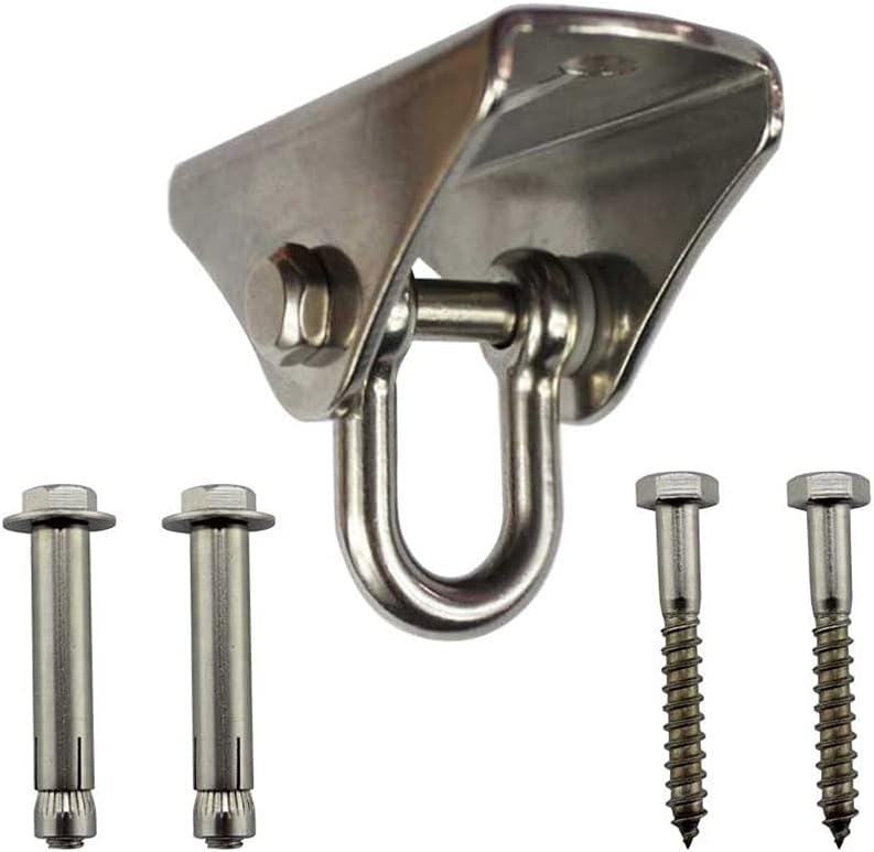 2PCS Heavy Duty Swing Hangers Suspension Hook with Bolt for Ceiling Wooden Playground Porch Indoor Outdoor Seat Yoga Gym(E)