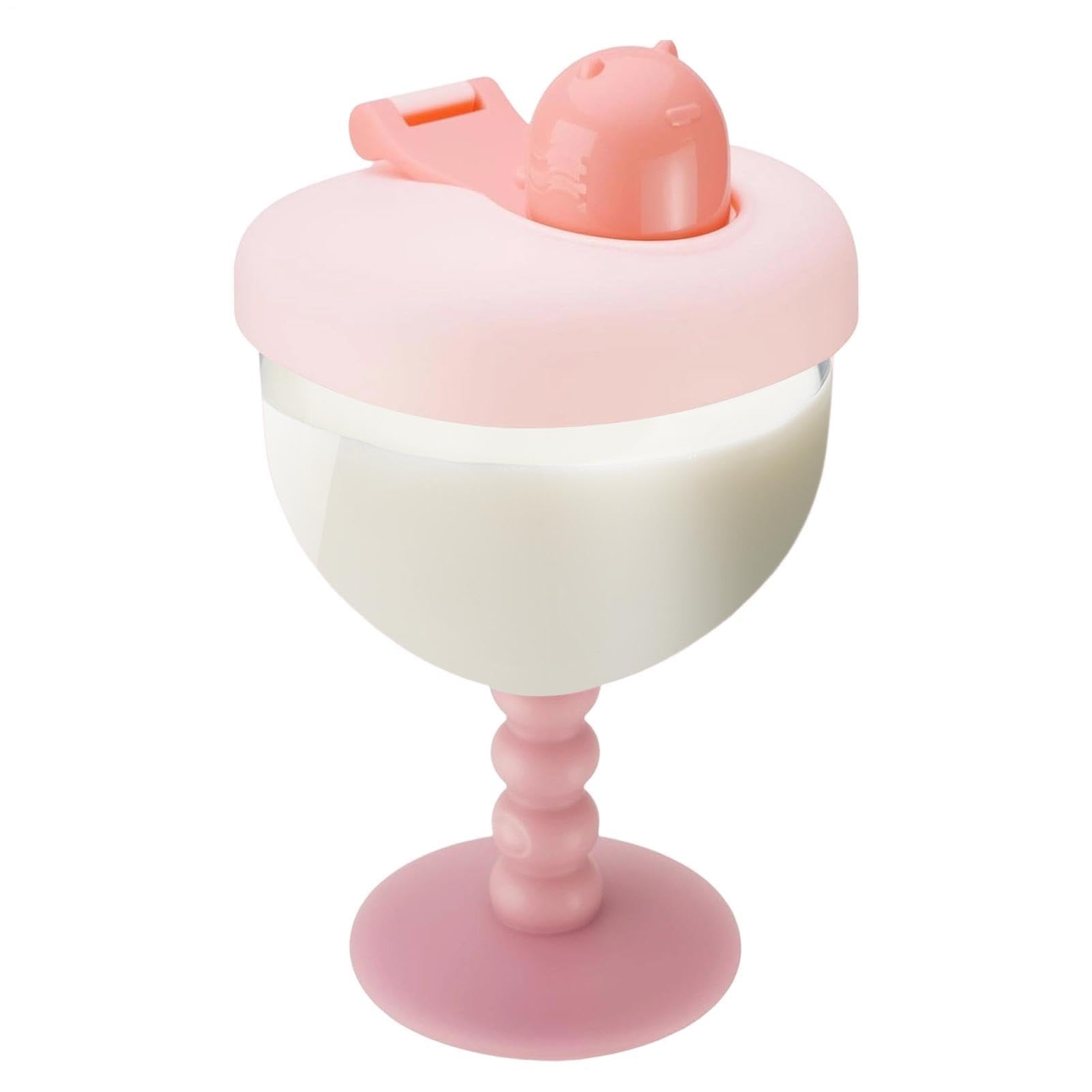Wine Glass Sippy Cup - 6oz Leak Proof Trainer Mug