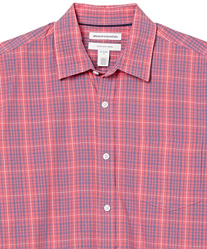 Image of Amazon Essentials Men's Regular-Fit Short-Sleeve Poplin Shirt, Collared, Washed