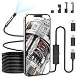 Caméra d'inspection Serpent endoscopique 5,5 mm 1920P, caméra Lightswim de Type C avec 8 lumières LED pour Smartphone Android et iOS, iPhone, iPad, Samsung (16,5 Pieds/5 m)
