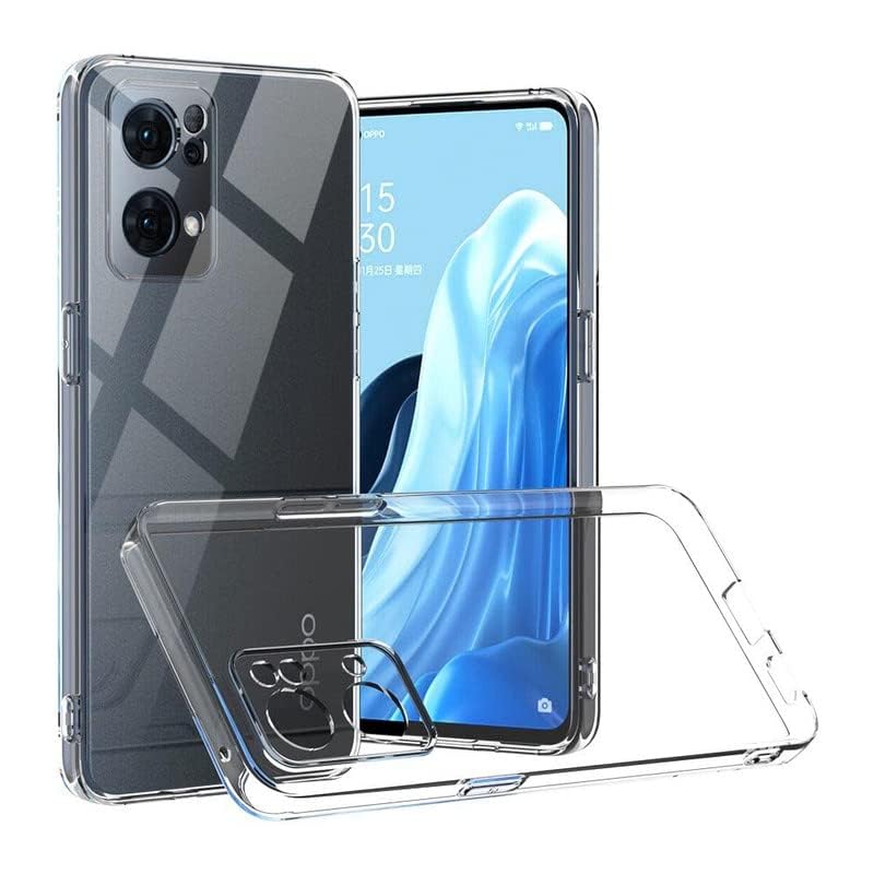 Image of NISHTECH for Oppo Reno 7 Pro 5G Premium Transparent Hybrid Soft Slim Dust Proof Back Case Cover Silicone with Camera Protection