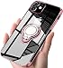 Produktbild kadixini Kompatibel mit iPhone 12 Mini Hülle mit Ring Crystal Clear TPU Case klar Dünn Transparent Sanft Handyhülle Schutzhülle Für iPhone12 Mini Roségold