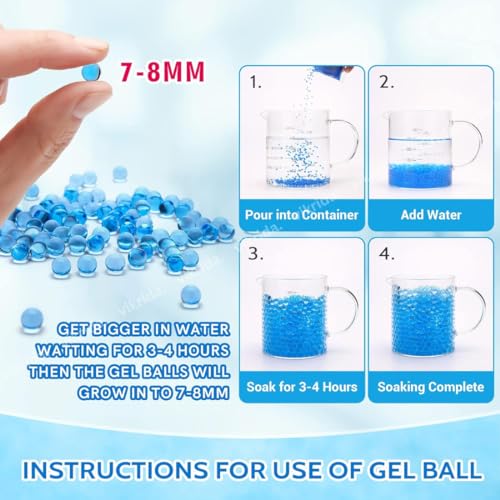 Image of VikriDA MP-9 Automatic Small Ball Blaster Gun | Includes 5000 Soft Balls | Outdoor Shooting Toy for Adults