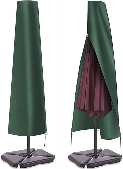 PATIO PLUS Parasol Cover, Garden Umbrella Covers 190*25*50 Waterproof 600D Oxford Fabric PVC Coating, Green