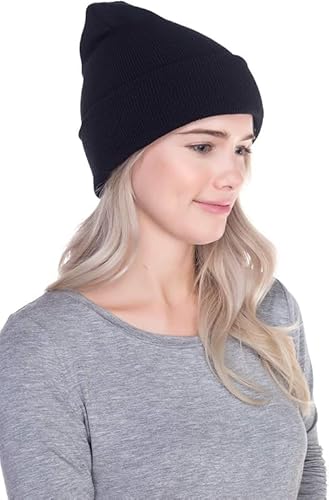 UNISOCK Ice cap Knitted Beanie Hat, Black, One Size