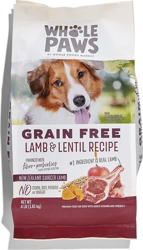 Whole Paws, Whole Paws, Dog Grain Free Lamb with Lentils Recipe, 64 Ounce
