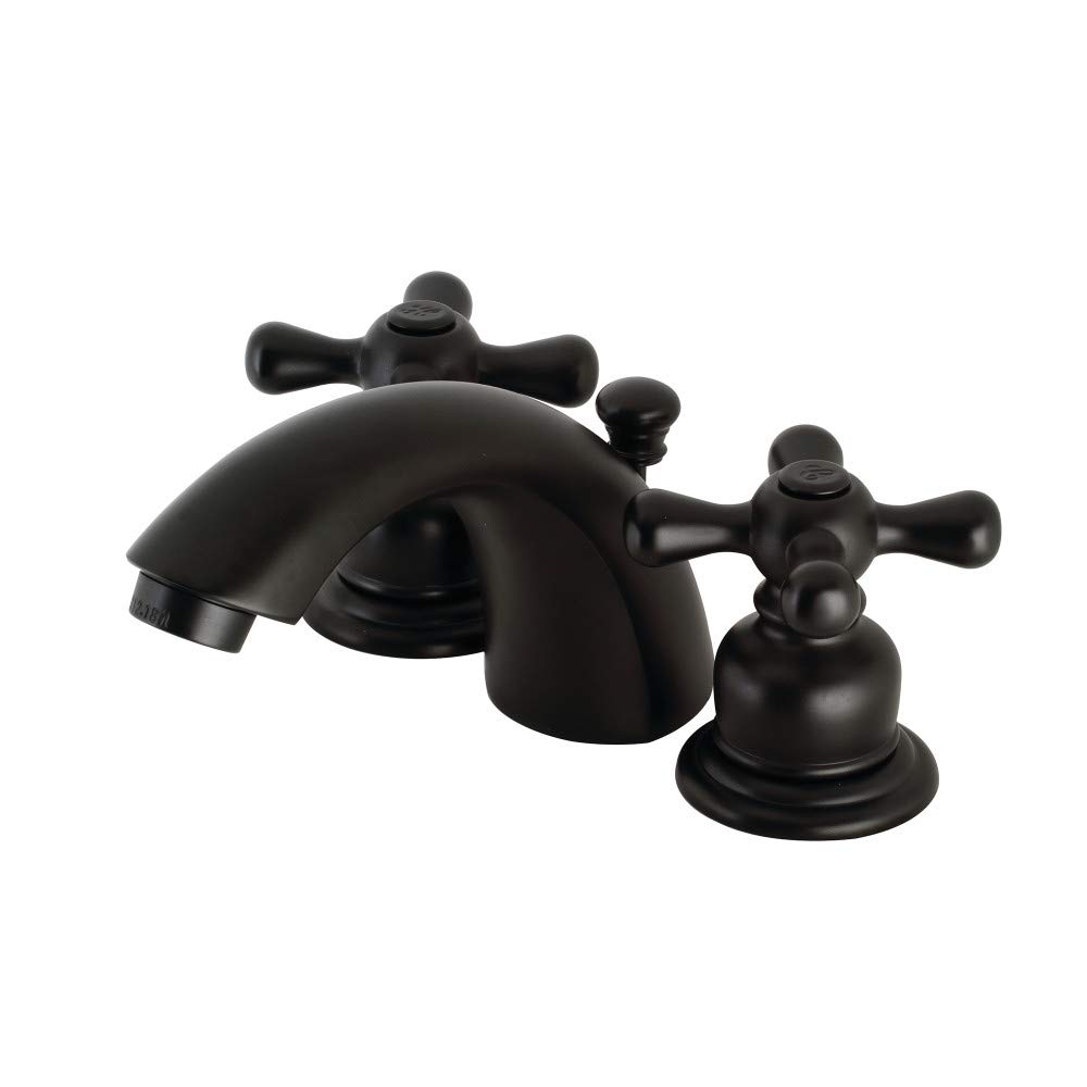 Robinet de salle de bain avec poignées en croix et finition anti-trace