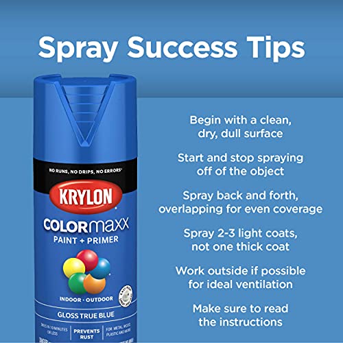 Image of Krylon K05546007 COLORmaxx Spray Paint and Primer for Indoor /Outdoor Use, Flat Black, 12 Ounce (Pack of 2)
