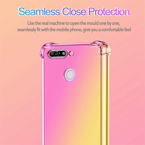 Miniatura 4 de Para Huawei Y6 Prime 2018/Y6 2018/Honor 7A/Enjoy 8E Caso, transparente lindo degradado teléfono caso delgado anti arañazos flexible TPU cubierta a