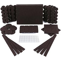 Protectores de suelo, Protectores de Piso para Patas de sillas, Las Almohadillas para Muebles de fácil aplicación Son Ideales para Proteger el Piso (150 Piezas Marrón)
