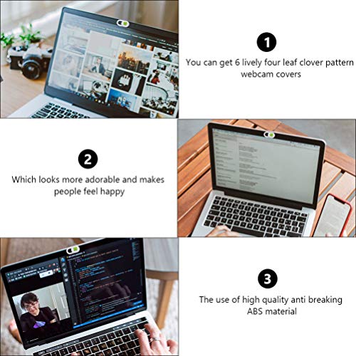 Lurrose 6 Pcs Tampa Do Laptop Webcam Camera Anti Peeping Bloqueador de Trevo de Quatro Folhas Capa d