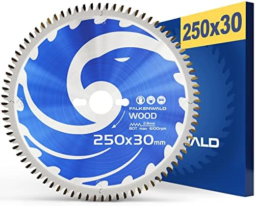 FALKENWALD ® Brzeszczot do piły tarczowej 190 x 30 mm do drewna, metalu i aluminium  brzeszczot 190 x 30 kompatybilny z ręczną pilarką tarczową firmy Bosch & Makita  brzeszczot do piły