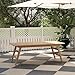 RUBAPOSM Solid Wood Folding Dining Table 83 X 39 Inches Outdoor Dining for Up to 8-10 People Serving Table Event Extension Table- Patio Furniture Solid Wood Kitchen Table