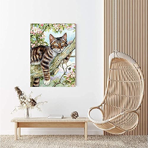 Mapoor Diamond Painting Cat- Full Drill Diamond Art,5d Diamond Painting Kits, Round Rhinestone - Image 4