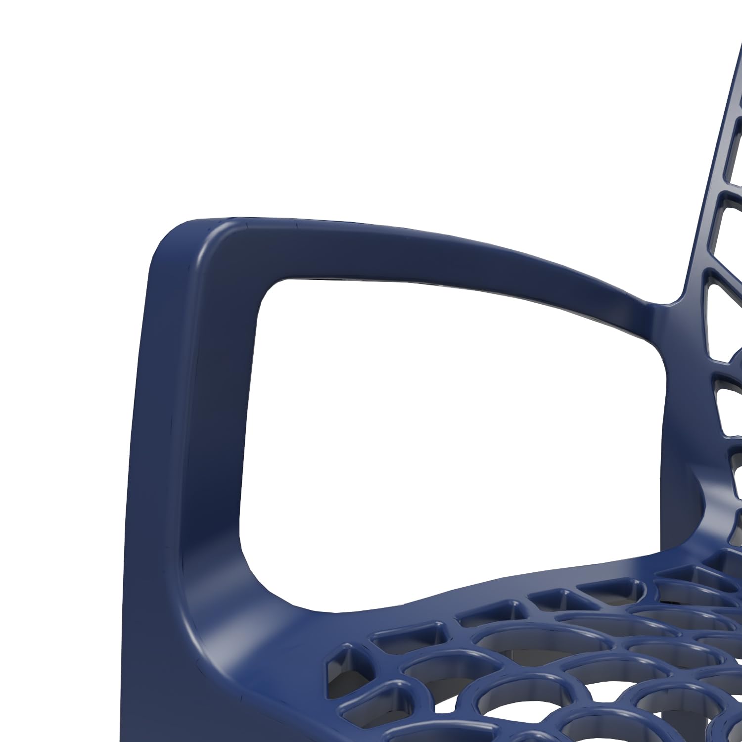 Metro Professional Fauteuil de terrasse Saphir, Empilable, Plastique, 56.5 x 55 x 81 cm (Bleu Pétrole)