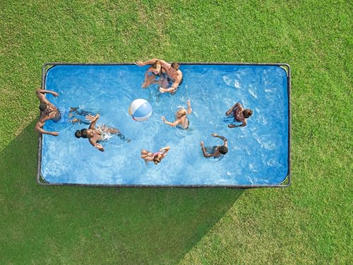Bestway Pool-Set, rechteckig, 18 ft x 9 ft x 52 Zoll oder 5,49 m x 2,74 m x 1,32 m