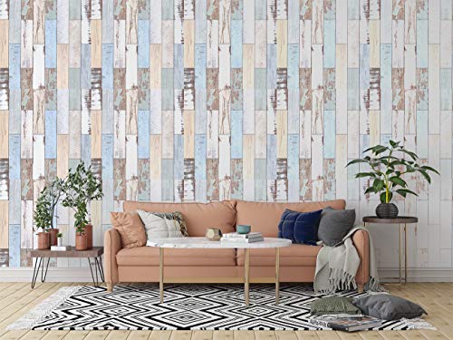 Image of DWELLSINDIA Distressed Wood Self Adhesive Wallpaper Waterproof, Scratch Resistant, Laminated 41cm x 244cm