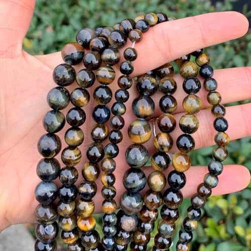 Image of 90pcs Adabele Natural Blue Golden Tigers Eye Gemstone 4mm (0.16 Inch) Round Beads