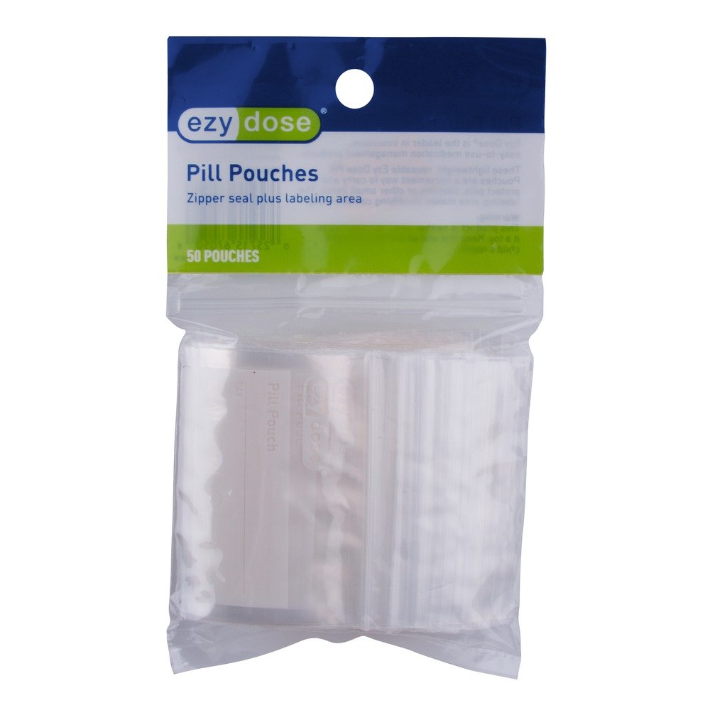 Ezy Dose Pill Packs Pill and Vitamin Organizer Pouches 50 Count Disposable
