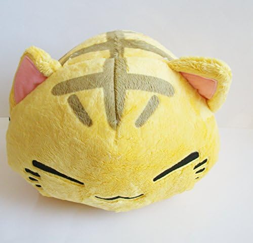 10" LARGE Cute Nemuneko Cat Kitty Plush Doll ~Yellow Stripes~