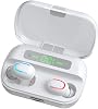Bone Conduction Headphones, Wireless Earbuds 8D Stereo Mini Bluetooth Earphone 5.0 with Dual Mic Sports Waterproof, for Running, Sports, Fitness,White