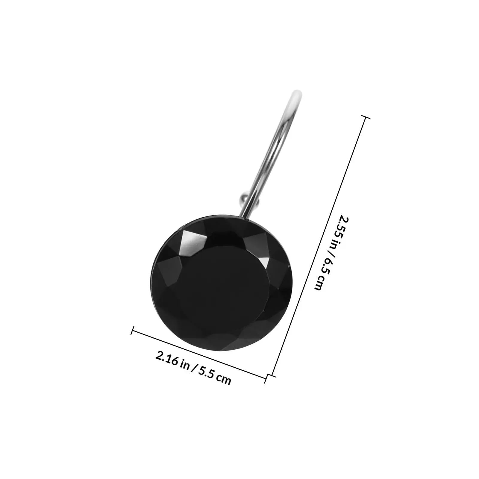Anelli per Tenda da Doccia Ganci for tende da doccia 12 pezzi | Anelli in metallo acrilico facili da scorrere su qualsiasi asta. Ampia compatibilità for tende pesanti e leggere