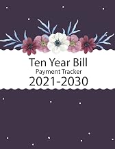 Ten Year Bill Payment Tracker 2021-2030: January 2021 - December 2030 Simple Bill Payment Checklist, Organizer Planner (120 months Bill Payment Ledger book), purple Cover