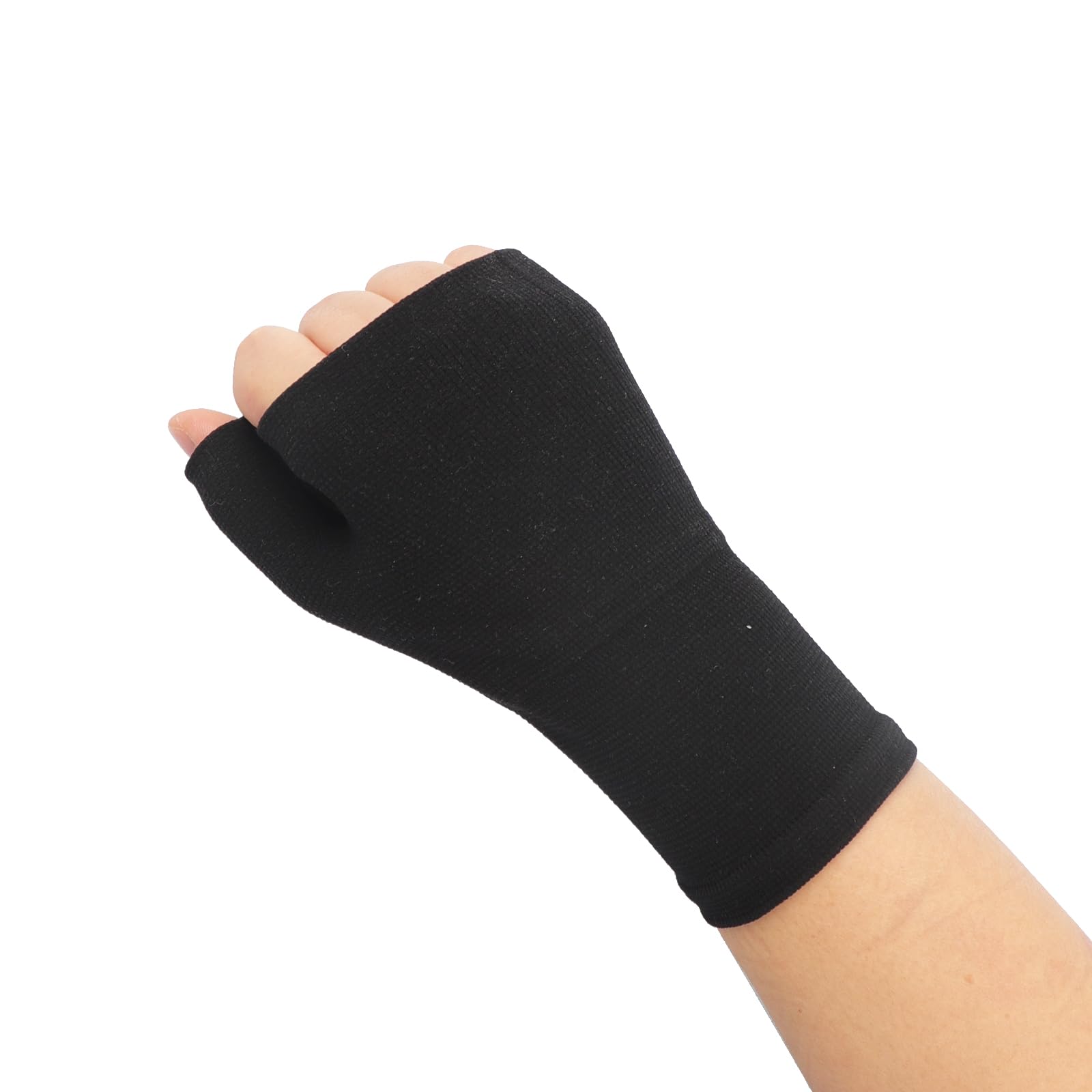 TINAYAUE Sports Compression Wrist Sleeve Elastic Breathable Thumb and Wrist Brace Support for Tennis Running Cycling Work Typing (Black)