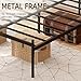 Kujielan Metal Platform Bed Frame with Headboard, 14 Inches King Bed, No Box Spring Needed, Steel Slat Support, Black, Easy Assembly