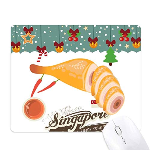 Tapis de souris Singapour de jeu en caoutchouc pour bureau de Noël