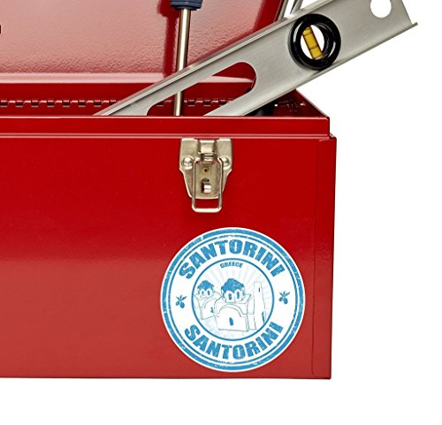 2 x 10cm/100mm Santorini Grecia adesivo vinile