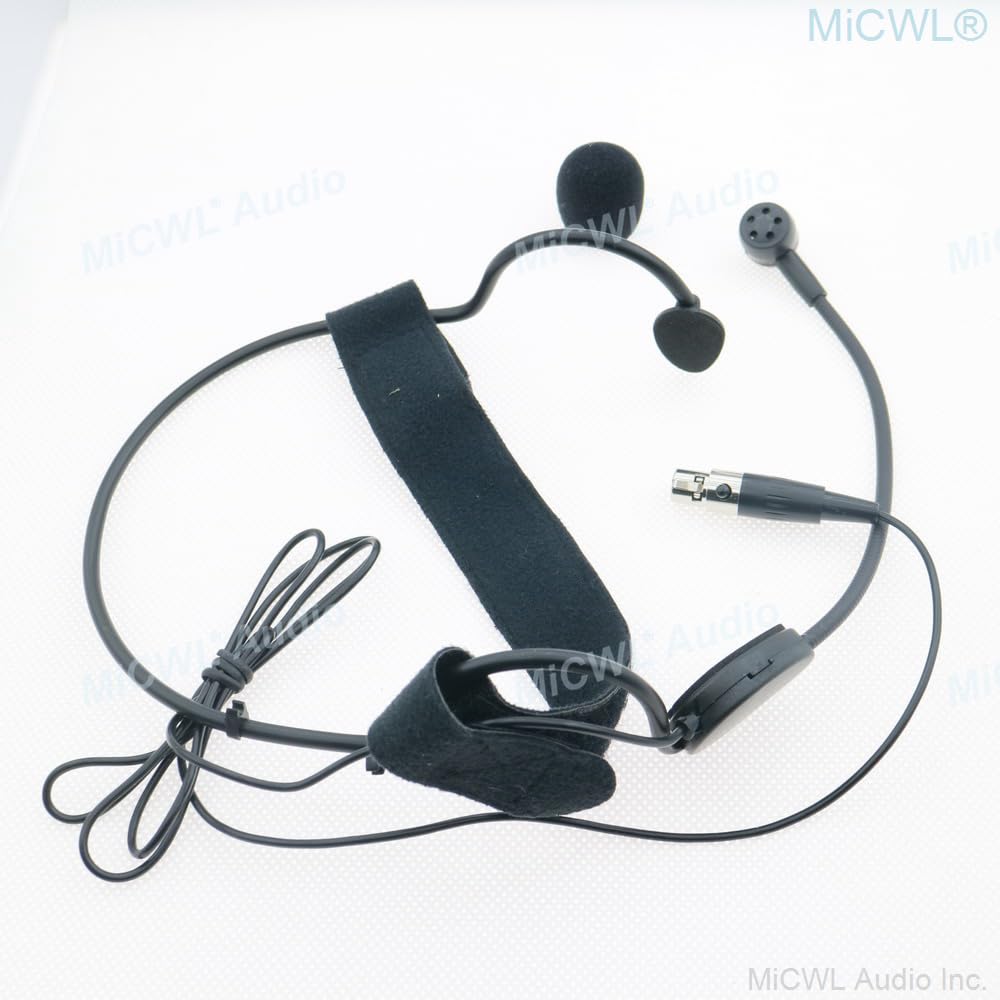 PGA33 Cardioid HeadWorn Headset Condenser Microphone 4-Pin Locking for Shure Wireless BeltPack Head-Mounted Classic
