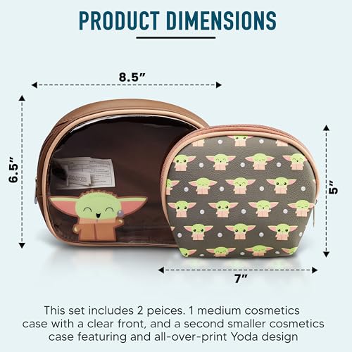 Loungefly Mandalorian Baby Yoda Grogu The Child 2 Piece Cosmetics Bag Set2