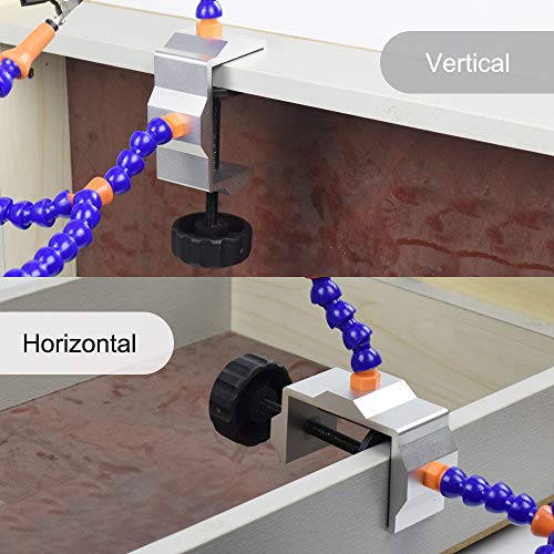 Soldering Helping Hand Third Hand Tool 4 Flexible Arms Table Clamp PCB Holder Tool Electronics Repair Assembly Painting Jewelry DIY Arts Craft Hobby - Thumbnail 6