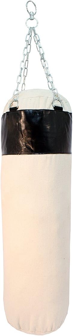 Black Canvas Punching Bag with Chains by Life gears