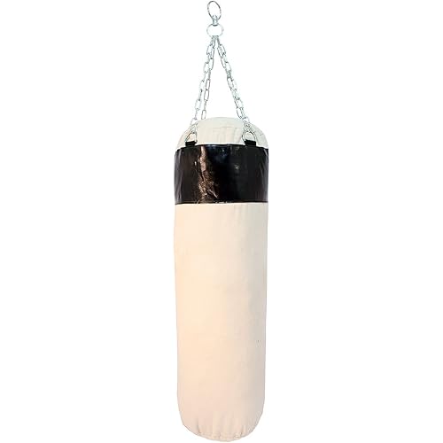 Black Canvas Punching Bag with Chains